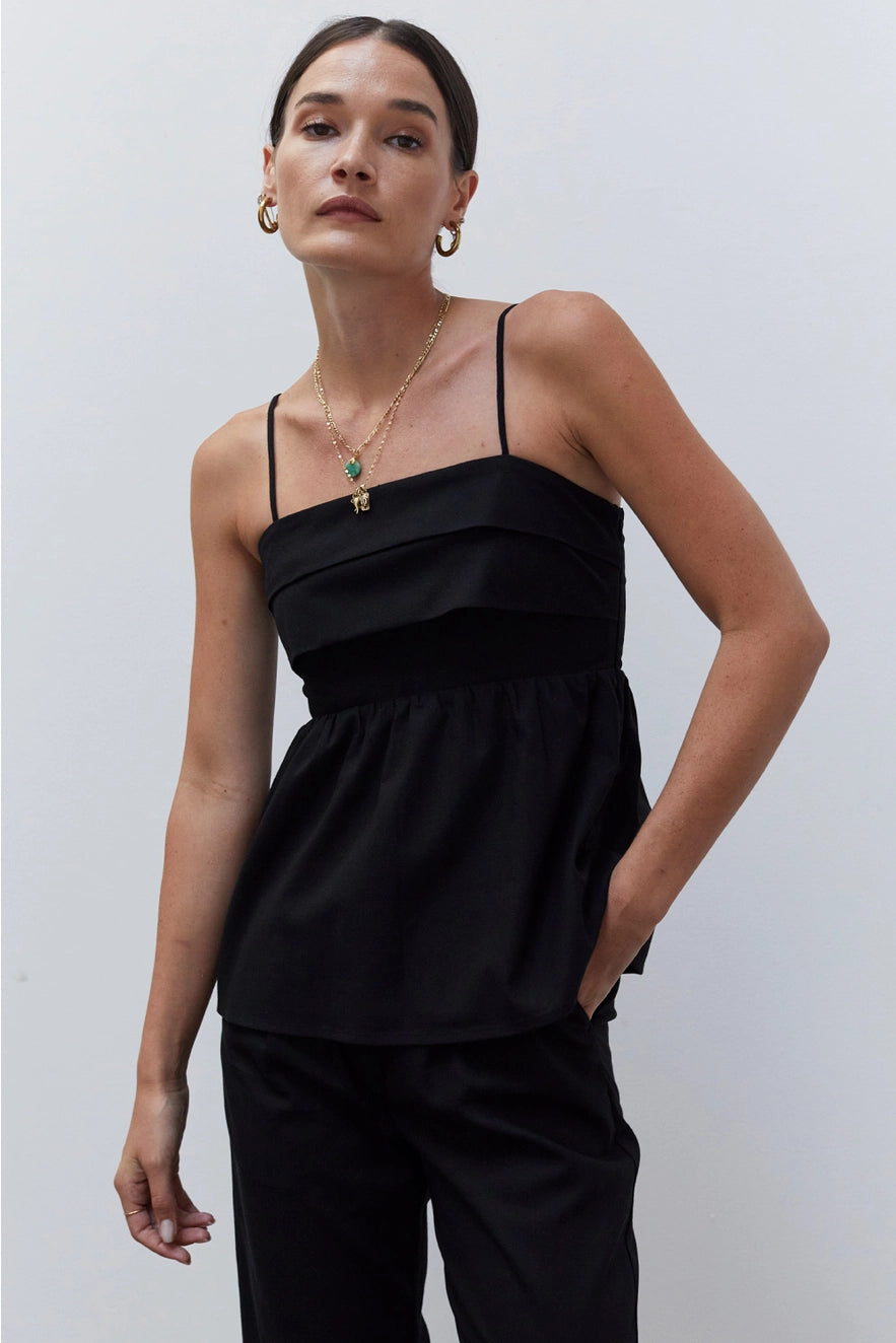 Vanessa Pleated BabyDoll Top