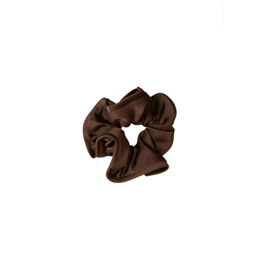 Chocolate Silk Scrunchie